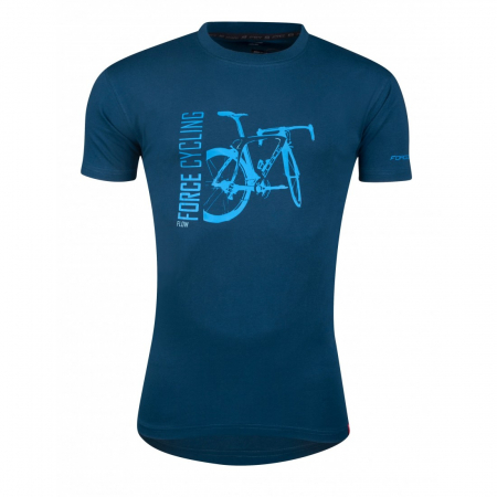 Tricou FORCE FLOW maneci scurte albastru XXXL [1]