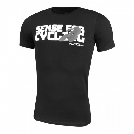 Tricouri si bluze - Tricou Force Sense negru print alb XS