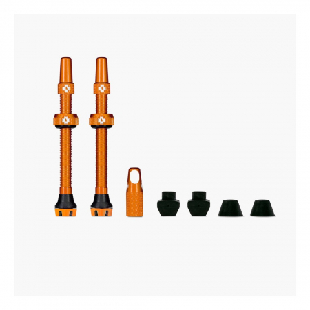 TUBELESS & ANTIPANA - Valve tubeless Muc-Off Tubeless Valves V2 44mm Portocalii