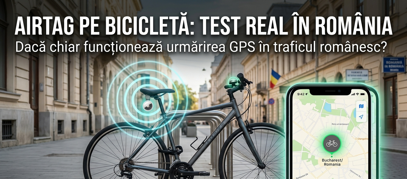 AIRTAG PE BICICLETĂ