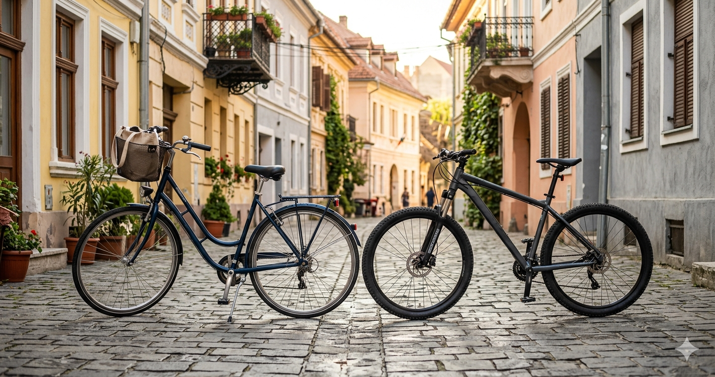 Bicicletă de Oraș vs. Bicicletă de Munte Folosită în Oraș: Cine Câștigă?
