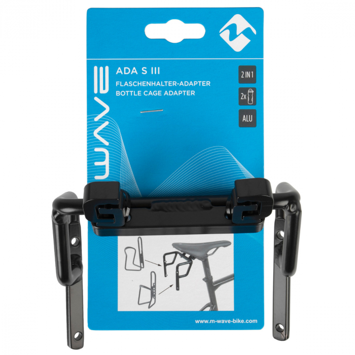 Adaptor Suport Bidon M-WAVE Ada S III Aluminiu Negru [2]