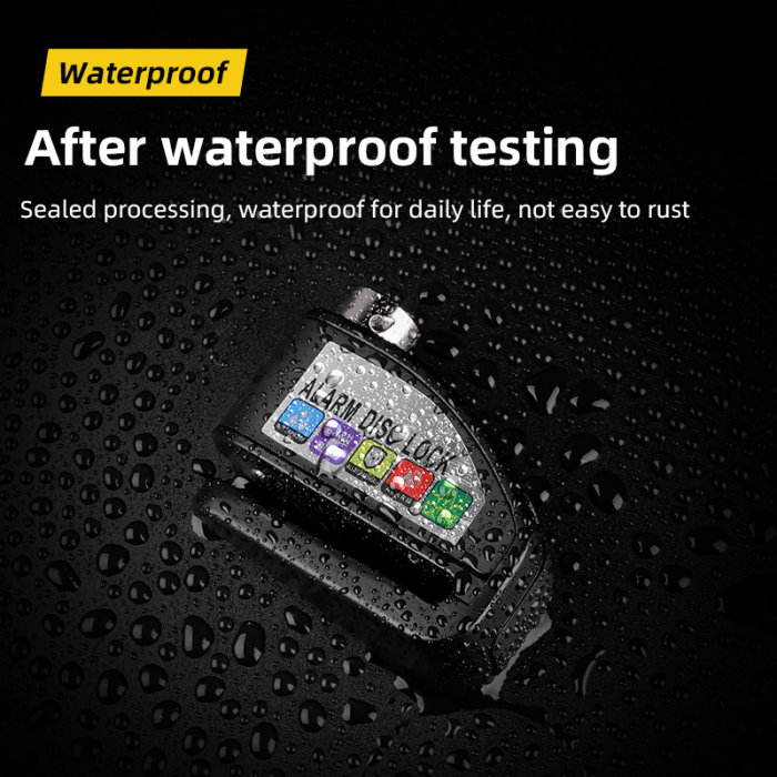 Antifurt bicicleta cu prindere pe disc si alarma - culoare neagra [2]