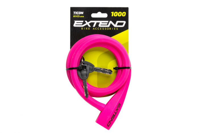 Antifurt cu Cheie EXTEND TICON 12*1000mm, Roz [3]