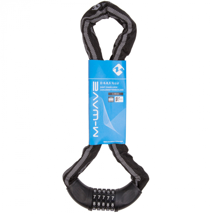 Antifurt Tip Lant cu Cifru M-WAVE "D 6.8,5 Illu" Reflex [2]