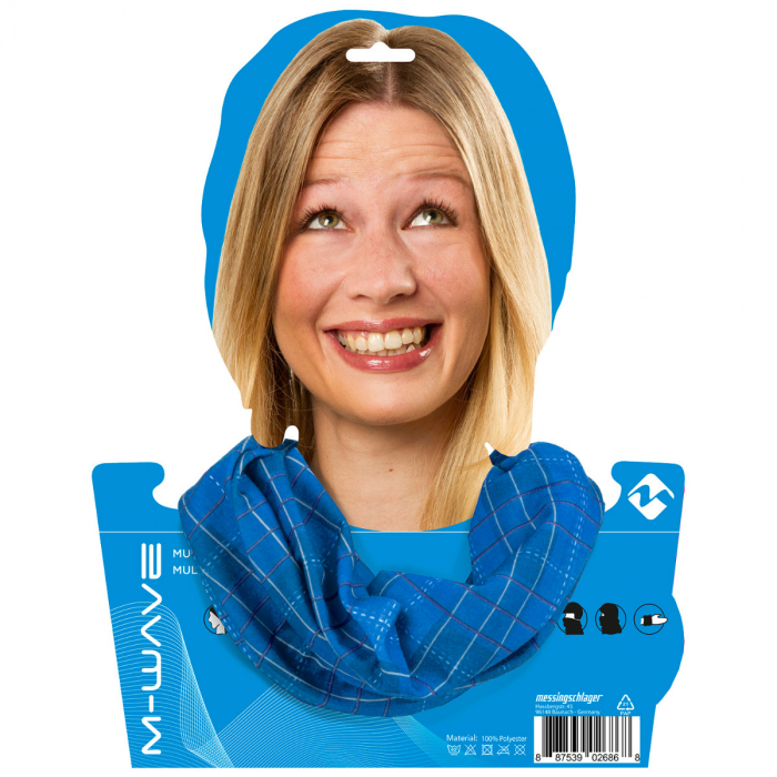 Bandana M-WAVE Albastru/Rosu Squared [2]