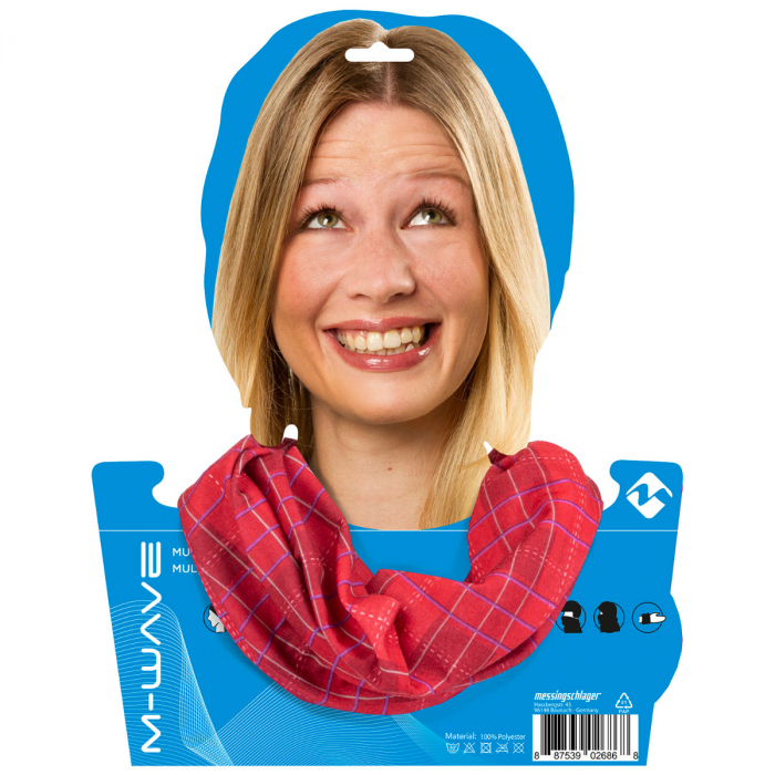 Bandana M-WAVE Rosu/Albastru Squared [2]