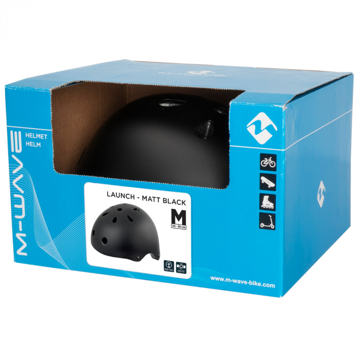 Casca M-WAVE LAUNCH BMX M - ( 54-58 cm) Negru Matt [2]