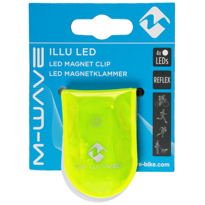 Clips Reflectorizant cu Magnet M-WAVE ILLU LED 4 Leduri [2]