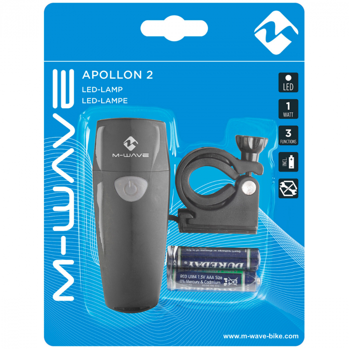 Far cu Baterii M-WAVE APOLLON 2 Negru 1Watt [2]