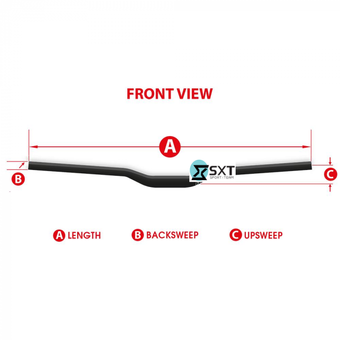 Ghidon Aluminiu MTB SXT 31.8 -800 mm Albastru Matt [5]