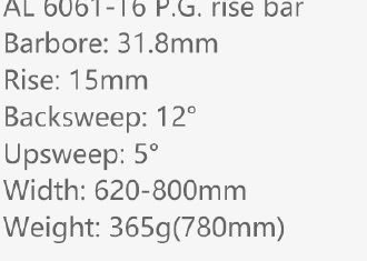 Ghidon Aluminiu MTB SXT 31.8 -800 mm Negru Rise 15 [2]