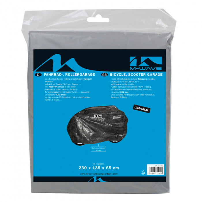 Husa Bicicleta-Scuter M-WAVE Negru, Tarpaulin, 215 x 135 x 65 cm [2]