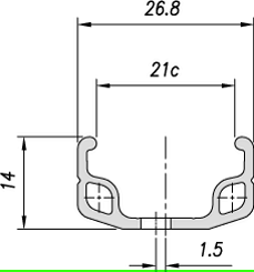 Janta Simpla MACH1 M110 28(622x21C) - 36H  Negru [2]