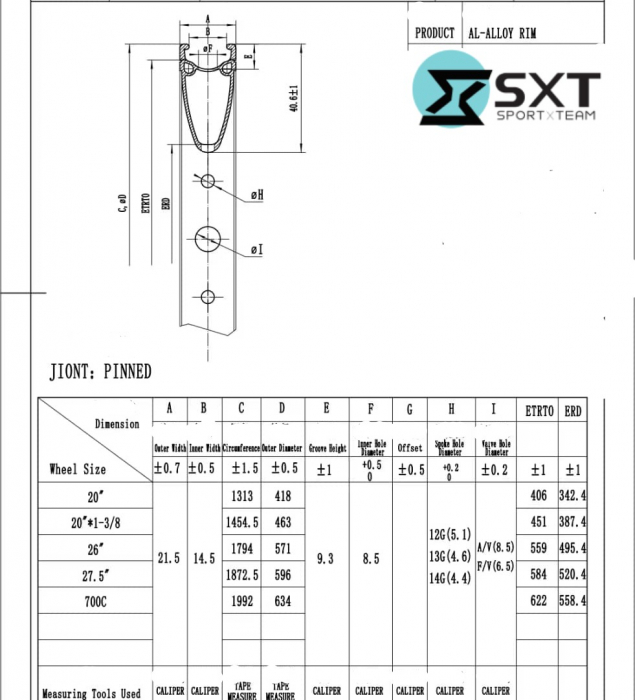 Janta SXT 28"/622-40 mm 32H Galben  [2]
