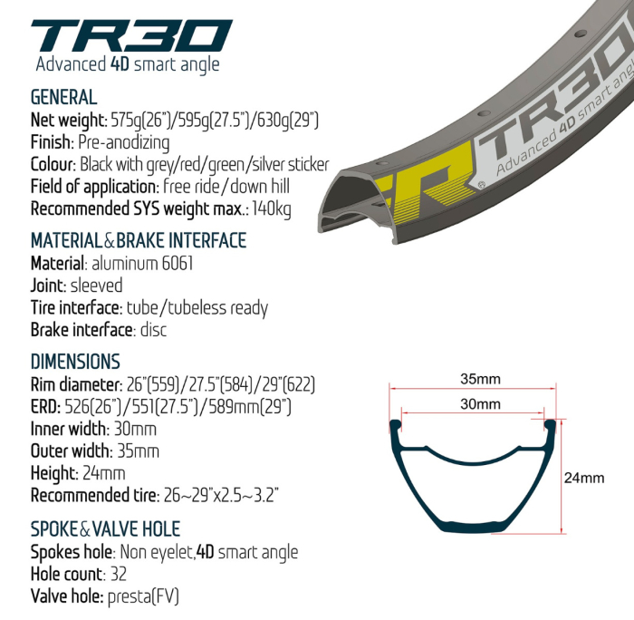 Janta SXT TR30 29 (622-30C)- 32H Negru [2]