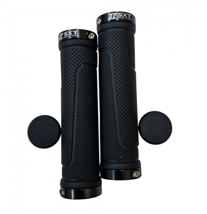 Mansoane MTB SXT ZN-005 - 130 mm Lock-On Dublu Negru [3]