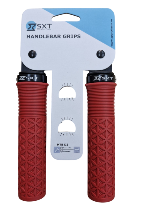 Mansoane MTB SXT ZN-047 - 130 mm Lock-On Rosu California [2]