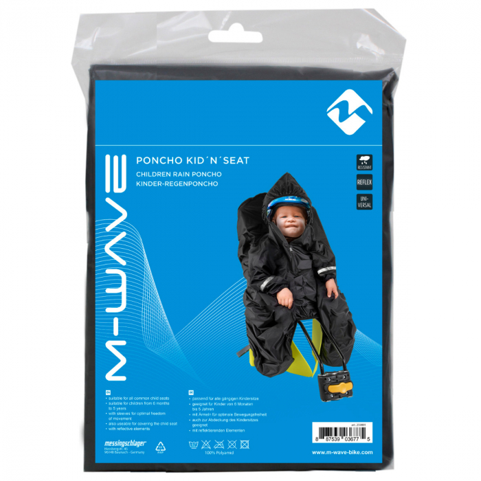 Pelerina Ploaie Copii M-WAVE Negru [3]