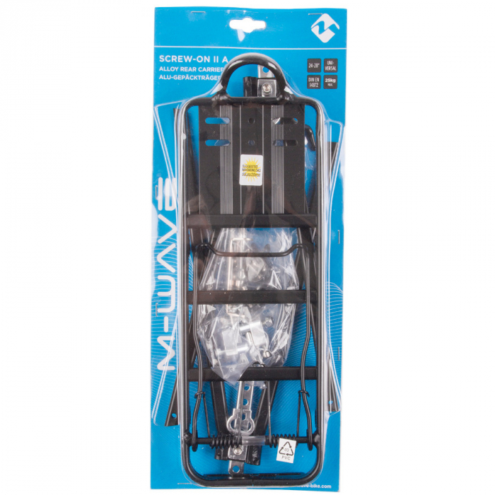 Portbagaj Aluminiu Spate M-WAVE SCREW-ON II A 24"-28" Negru [2]