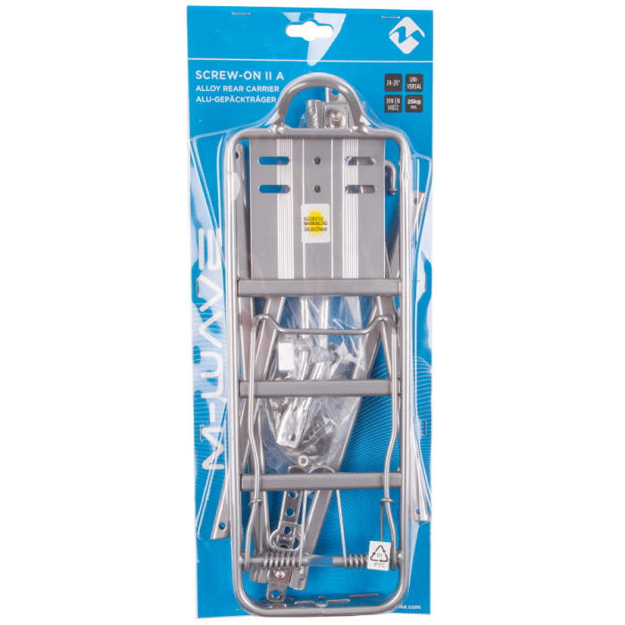 Portbagaj Aluminiu Spate M-WAVE SCREW-ON II A 24"-28" Silver [2]