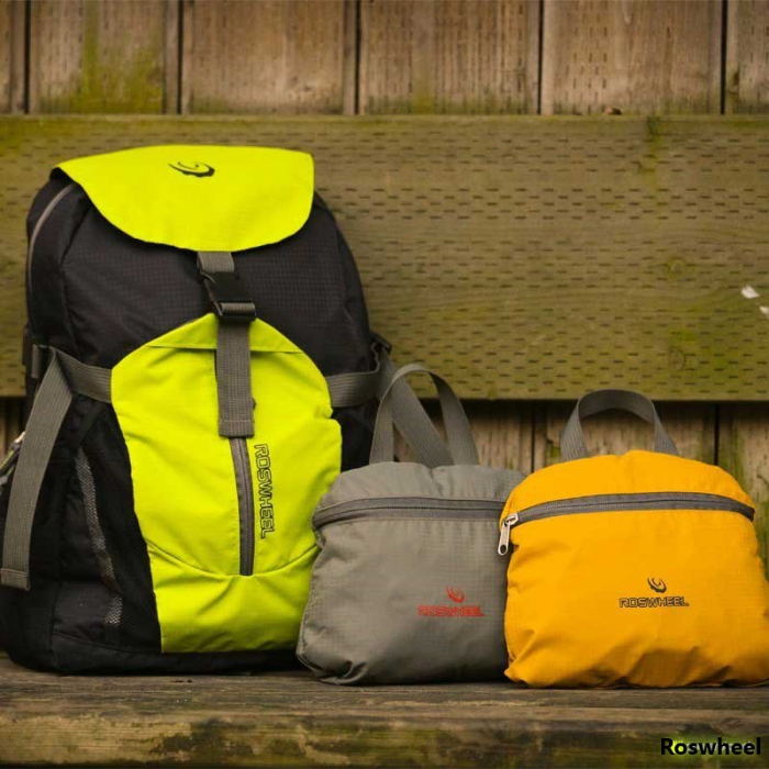 Rucsac Pliabil  ROSWHEEL 20 L  Negru/Lime  [4]