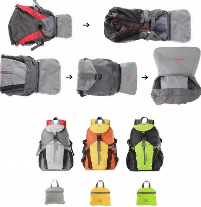 Rucsac Pliabil  ROSWHEEL 20 L  Negru/Lime  [5]