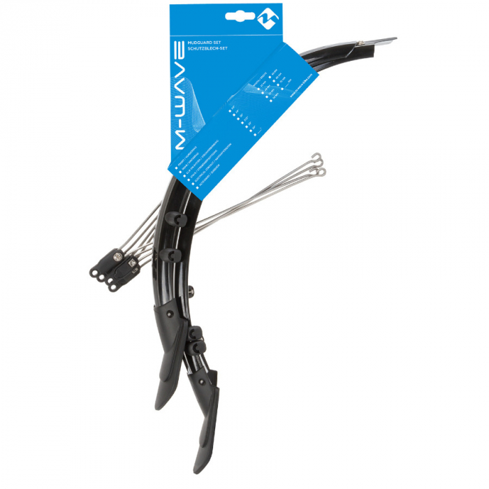 Set Aparatori Noroi Flexibile M-WAVE 27.5" 60 mm Negru [3]