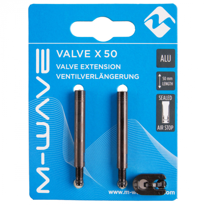 Set Extensie Valve M-WAVE Aluminiu 40 mm Silver [1]