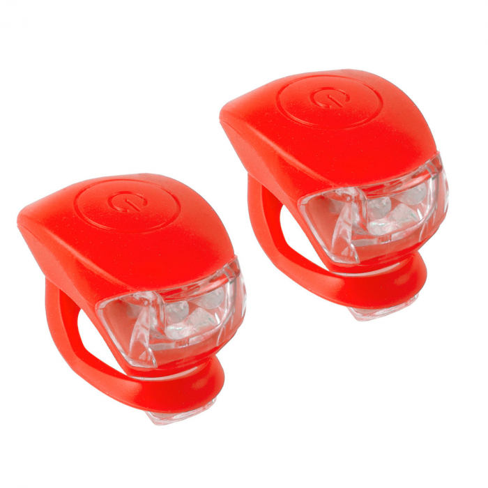 Set Flash cu Baterii M-WAVE  COBRA IV - Rosu [1]