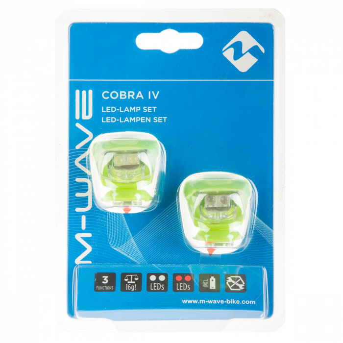 Set Flash cu Baterii M-WAVE COBRA IV - Verde [2]