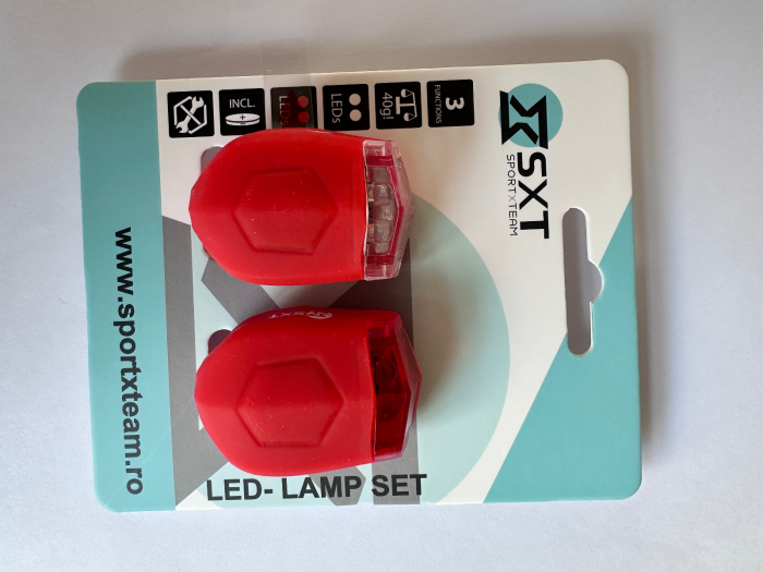 Set Flash cu Baterii SXT (silicone) Rosu [4]