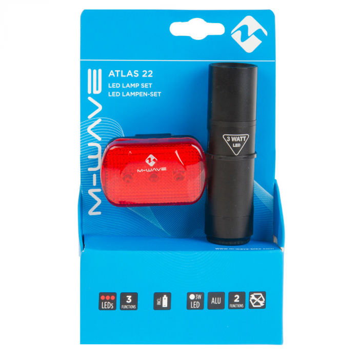Set Lumini cu Baterii M-WAVE  ATLAS 22 [2]