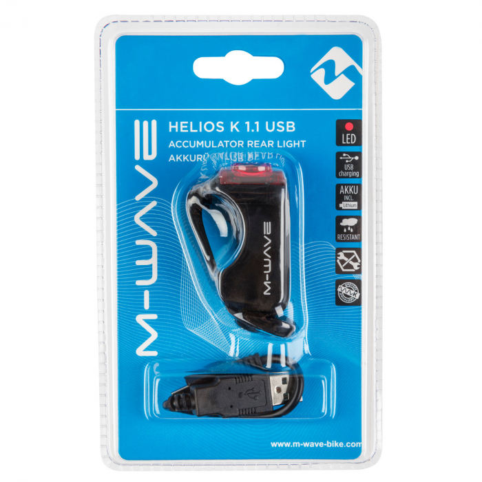 Stop Spate cu Acumulator M-WAVE "HELIOS K 1.1 USB" [2]