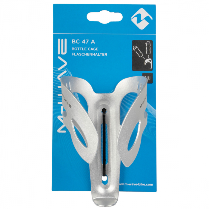 Suport Bidon Aluminiu M-WAVE BC 47-Silver [2]