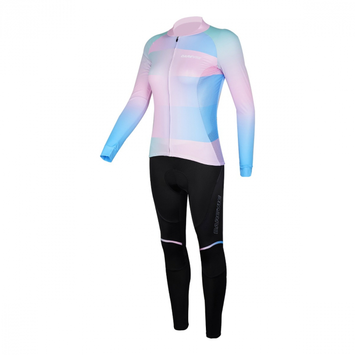 Tricou Ciclism Lady DAREVIE Albastru/Roz XL [4]