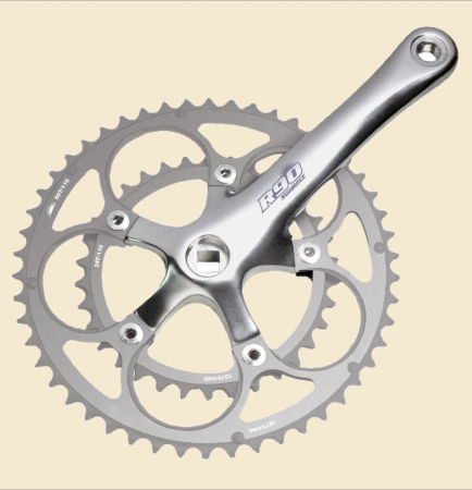 Piese - Angrenaj Pedalier SUNRACE  FCR9F 9V 50-34T 170mm Patrat Silver- Negru