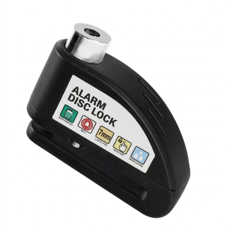 Antifurturi - Antifurt bicicleta cu prindere pe disc si alarma - culoare neagra