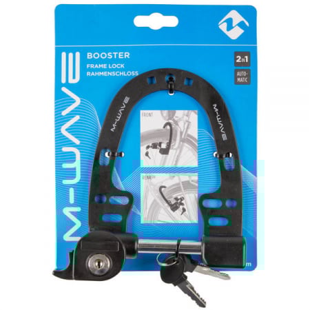 Antifurt Cadru si Furca  M-WAVE BOOSTER 2in1 Negru [1]