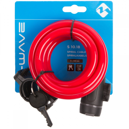 Antifurt cu Cheie M-WAVE  "S 10.18"  Rosu [1]