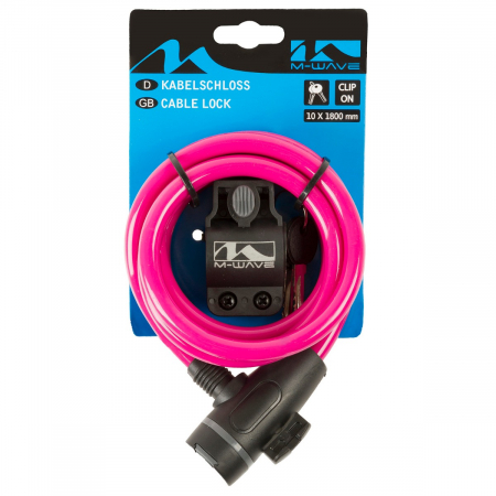 Antifurt cu Cheie M-WAVE  "S 10.18"  Roz [1]