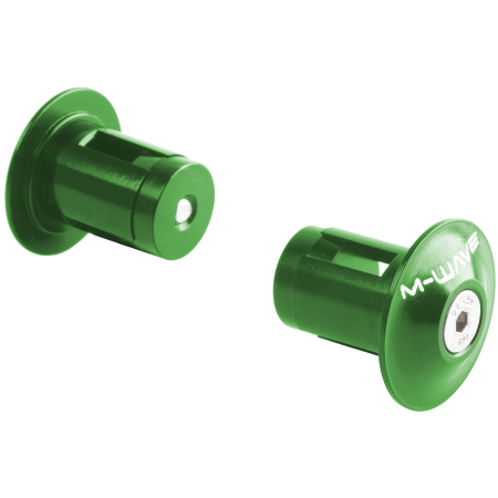 Accesorii Ghidoane si BarEnd (ExtensiiGhidon) - Capete Ghidon Aluminiu M-WAVE A RIO  Verde