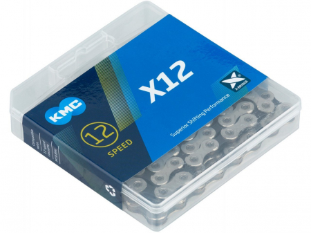 Piese - Lant KMC "X12" Silver/Black 126 zale