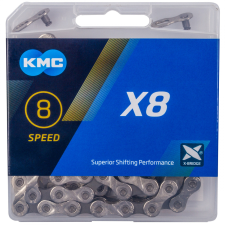 Piese - Lant KMC X8 Silver- Grey 114z 8v