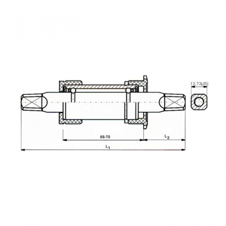 Monobloc Pedalier NECO 127,5/31 mm, Cupe Metal, Silver [1]