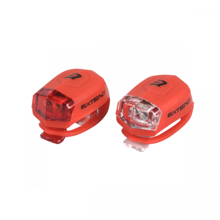 Lumini -  Set Flash cu Baterii Extend FROGGIES (silicone) Rosu