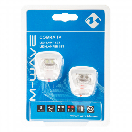 Set Flash cu Baterii M-WAVE  COBRA IV  - Alb [1]