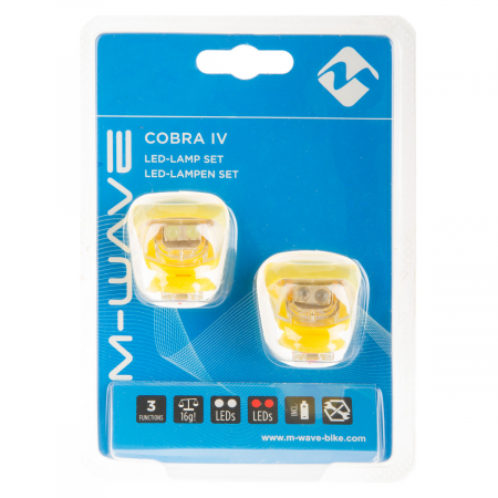 Set Flash cu Baterii M-WAVE COBRA IV -Galben [1]