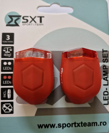 Lumini - Set Flash cu Baterii SXT (silicone) Rosu