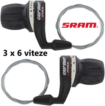 Manete Schimbator - Set Manete Schimbator SRAM MRX 3 x 6 Viteze